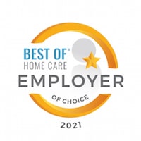 Badge for Best of Home Care Employer of Choice 2021