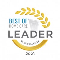 Badge for Best of Home Care Leader In Excellence 2021