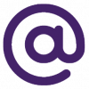 Purple outline of the @ symbol
