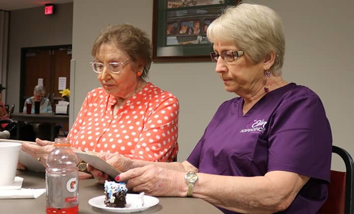 Caregiver filling in for family on a social outing